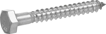 Hillman 832012 1/4 x 3-Inch Stainless Steel Hex Lag Screws, 25-Pack