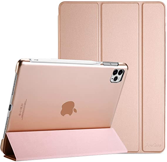 ProCase iPad Pro 11 Case 2020 & 2018, Slim Hard Shell Protective Stand Cover for iPad Pro 11 2nd Gen 2020 (Latest Model) & 1st Gen 2018 [Support 2nd Gen Apple Pencil Charging] (Rosegold)