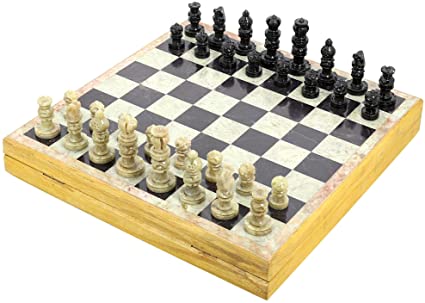 Shalinindia Rajasthan Stone Art Unique Chess Sets and Board
