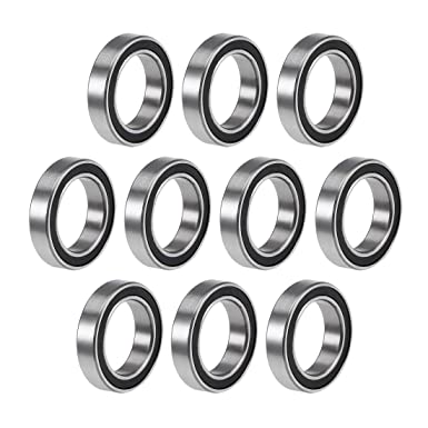 uxcell 6701-2RS Deep Groove Ball Bearings Z2 12mm x 18mm x 4mm Double Sealed Chrome Steel 10pcs