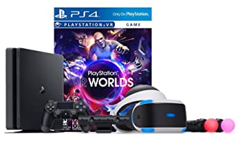 PlayStation VR Launch Bundle 2 Items: VR Launch Bundle, Sony PlayStation4 Slim 1TB Console- Jet Black