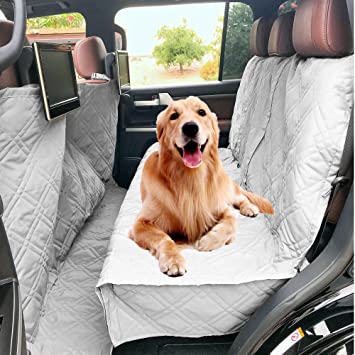 Deluxe Quilted and Padded seat Cover for Pets - One Size Fits All 56" Wx94 L Grey