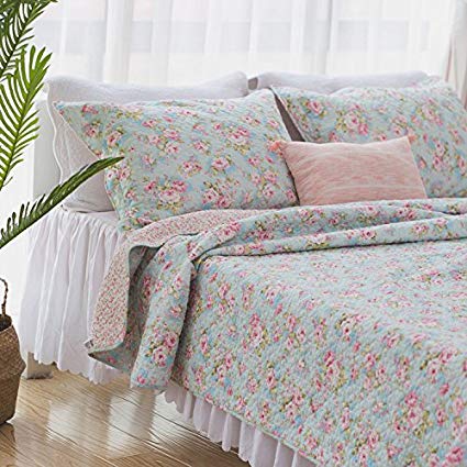 Brandream Queen Size Girls Romantic Comforter Set Elegant Quilt Set