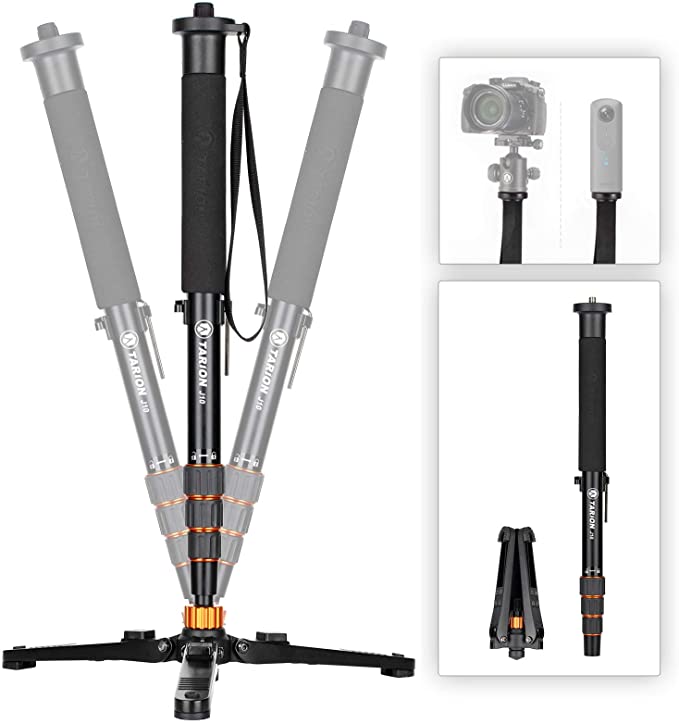 TARION Monopod for Cameras DSLR Video Monopod with Feets Porfessional Monopod Stand with Tripod Base for Sports Lamdscape Wildlife Travel Photography Videograpghy Vlogging