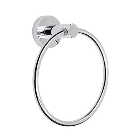 Yizhet Stainless Steel Bath Towel Holder Hand Towel Ring Hanging Towel Hanger Bathroom Accessories Contemporary Hotel Square Style Wall Mount