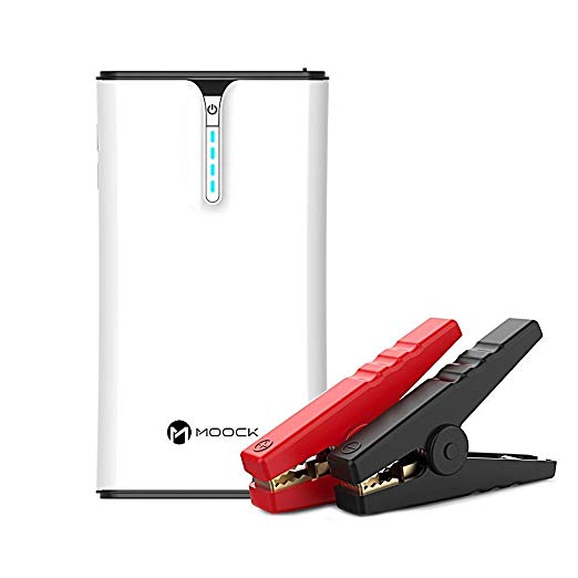 MOOCK 1200A Peak Car Jump Starter with USB Quick Charge 3.0(Up to 8.0L Gas or 6.0L Diesel Engine) 12V Auto Portable Power Bank Battery Booster Phone Charger, Built-in LED Light with Compass