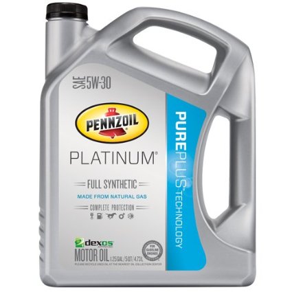 Pennzoil 550038221 Platinum 5W-30 Full Synthetic Motor Oil API GF-5- 5 Quart Jug