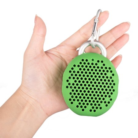 Karnotech® REMAX Portable Bluetooth Speaker Mini Wireless Outdoor Sports Audio Player Powerful Sound with Climbing Hook for iPhone iPad iPod Samsung Laptop RB-X1 Green