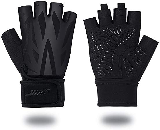 MAJCF Workout Gloves Gym Gloves for Training Full Palm Protection Weight Lifting Gloves for Exercise, Fitness, Powerlifting, Cycling, Rowing, Men & Women