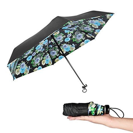 Travel Umbrella,OUTAD Mini Ultralight Windproof Waterproof Sun Proof UV Five-folding Umbrella