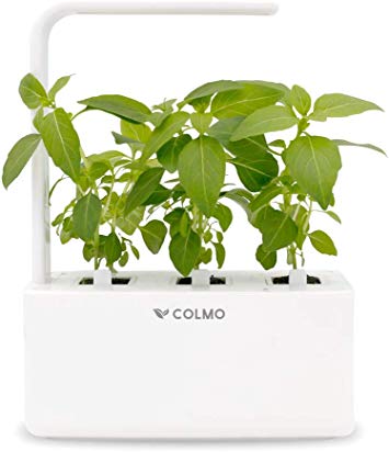 Indoor herb Garden kit with Spectrum LED hydroponic self Watering in-Home Smart Window Garden Fresh Herbs&Veggies Planter (White)
