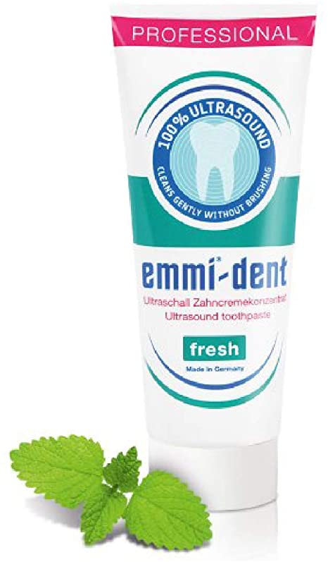 Emmi-dent Ultrasonic Toothpaste with Nano-Bubbles - Ultrasonic Tooth Cleaner. Cleans with Ultrasound Technology and Nano-Sized Bubbles. 2.5 oz (Fresh, 1 Pack)