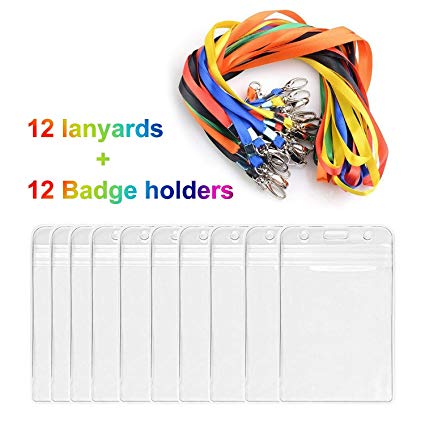 Lanyards with ID Badge Holder iLoveCos 12 Counts