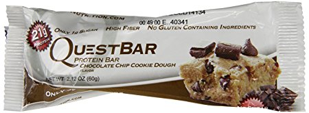 Quest Bar Chocolate Chip Cookie Dough 12 count - 2.12oz (2 Pack)
