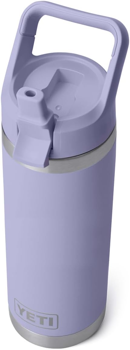 YETI Rambler 18 oz Bottle, Vacuum Insulated, Stainless Steel with Straw Cap, Cosmic Lilac