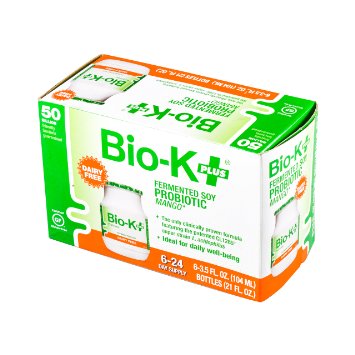 Bio-K Plus - Probiotic Fermented Soy Dairy Free Culture 50 Billion CFUs - 6 x 3.5 oz.