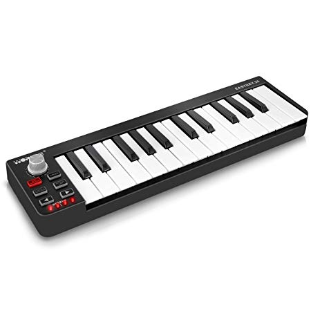 Pyle USB MIDI Keyboard Controller - Upgraded 25 Key Portable Audio Recording Workstation Equipment - Hardware Buttons Control any DAW Software for Computer Music Production - PMIDIKB10_0