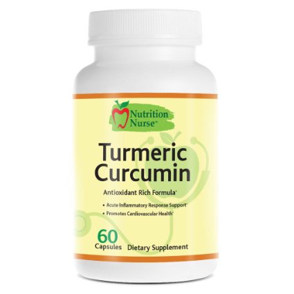 Nutrition-Nurse High Quality Turmeric Curcumin, 95% Curcuminoids, Anti-Aging, Anti-Inflammatory, Anti-Oxidant Formula