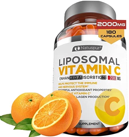 Vitology Labs Liposomal Vitamin C 2000mg - 180 Capsules –Ultra Potent High Absorption Ascorbic Acid, Supports Immune System & Collagen Booster - Powerful Antioxidant High Dose Fat Soluble Lypo Spheric