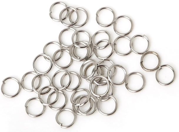 YHYZ 8mm Jump Rings (520pcs, Rhodium), Metal Connector for Jewelry Making Keychains Charms DIY