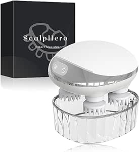 ScalpHero Smart Scalp Massager, 100 Massage Nodes Electric Head Massager for Stress Relief, Deeply Clean