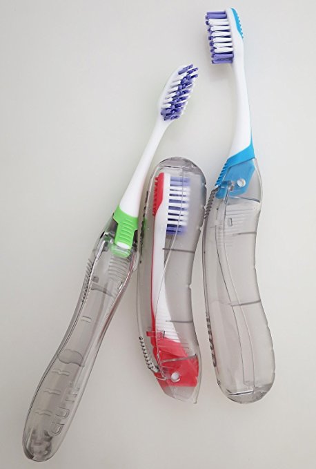 Ortho Travel Folding Toothbrush (3 Pack)