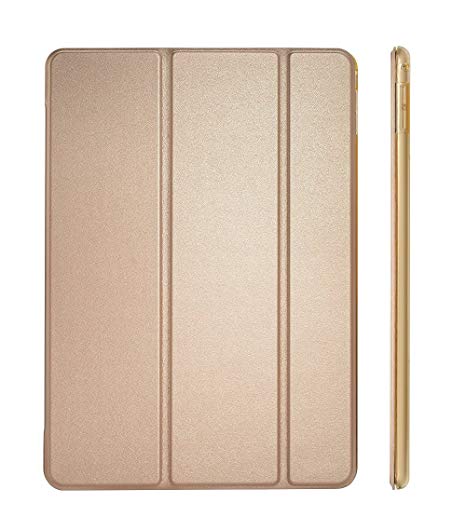 Dyasge iPad Air 2 Case Cover, Smart Case Cover with Magnetic Auto Wake & Sleep Feature and Tri-fold Stand for iPad Air 2 (iPad 6) Tablet,Champagne Gold