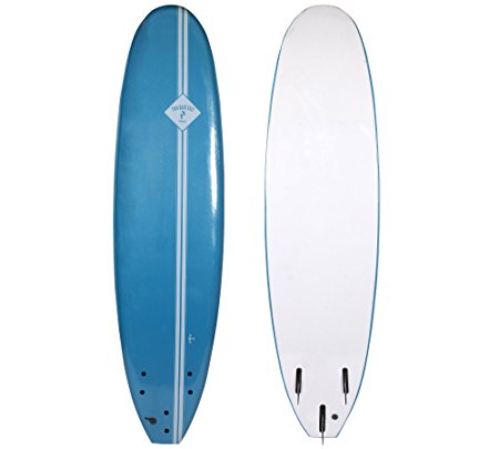 Two Bare Feet Soft Surf Board with Fins - 6ft 7ft 8ft Training Learner Board