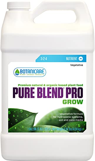 Botanicare 718480 Pure Blend Pro Grow Soil Hydroponic Nutrient Fertilizer, 1-Gallon