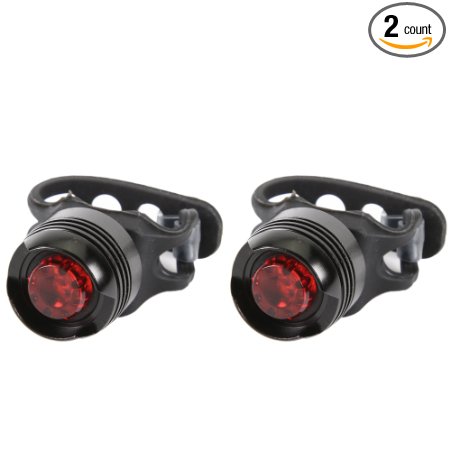 Sportsrain Best LED Tail Light, High Intensity, Water & Shock Proof, Batteries included, Multi-purpose rear bicycle lights. Use on: Strollers, Dog Leash, Hats, Helmets, Backpacks Pack of 2