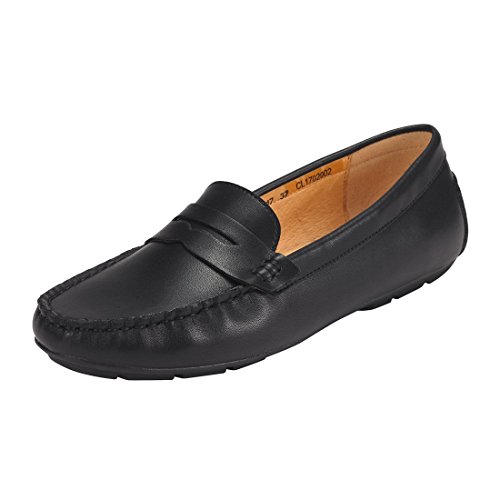 JENN ARDOR Penny Loafers For Women: Vegan Leather Slip-On Comfortable Driving Moccasins Flats