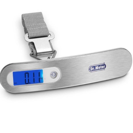 DrMeter ES-PS03 110lb50kg Backlit LCD Display Electronic Balance Digital luggage Hanging Scale