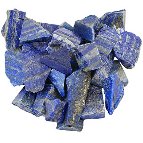 rockcloud 1 lb Natural Crystals Raw Rough Stones for Cabbing,Tumbling,Cutting,Lapidary,Polishing,Reiki Crytsal Healing,Lapis Lazuli