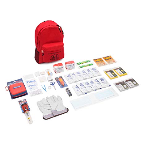 First My Family All-in-One 2-Person Premium Disaster Preparedness Survival Kit with 72 Hours of Survival and First-Aid Supplies FMF2PKIT