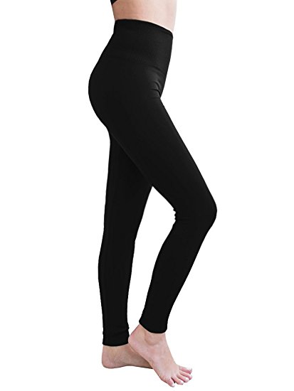 Karlywindow Womens Cotton Leggings High Waist Stretch Slimming Ankle Legging