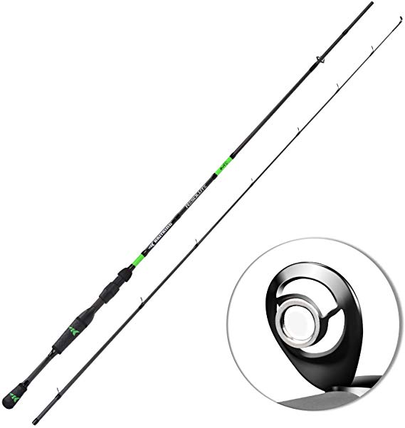 KastKing Resolute Fishing Rods, Spinning Rods & Casting Rods, Ultra-Sensitive IM7 Carbon Fishing Rod Blanks, American Tackle Guides, American Tackle 2pc Bravo Reel Seat, 2pc Designs
