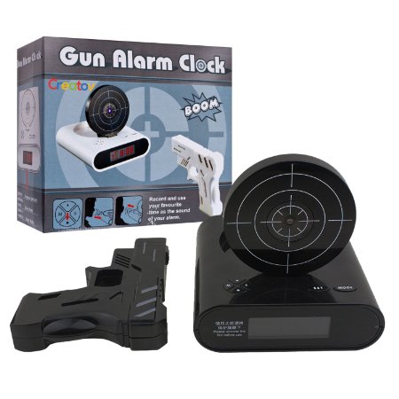 Creatov Alarm Clock with Infrared Laser Gun - Black