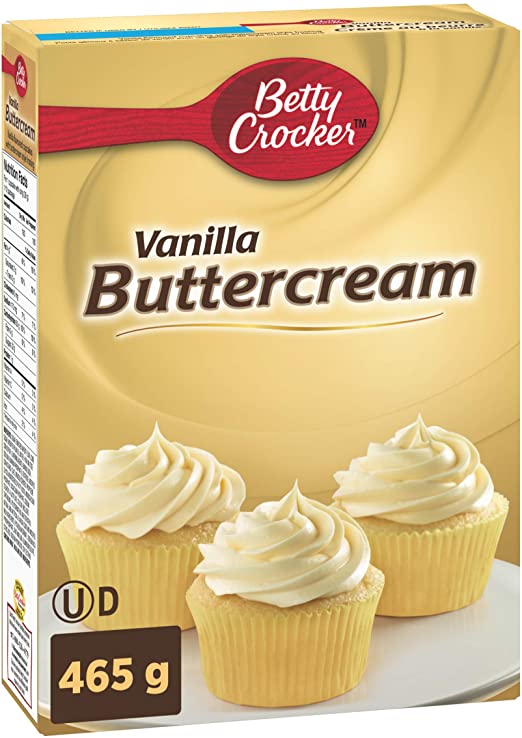 Betty Crocker Vanilla Flavoured Cupcakes with Buttercream Style Frosting Va