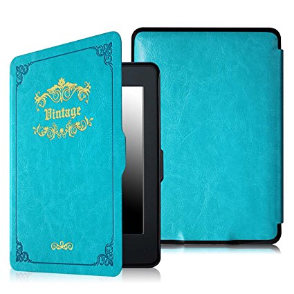 Fintie Case for Kindle Paperwhite, [Blade Series] Premium Protective PU Leather Cover Auto Wake/Sleep for All-New Amazon Kindle Paperwhite (Fits All 2012 2013 2015 and 2016 Versions), Vintage Winter Ice