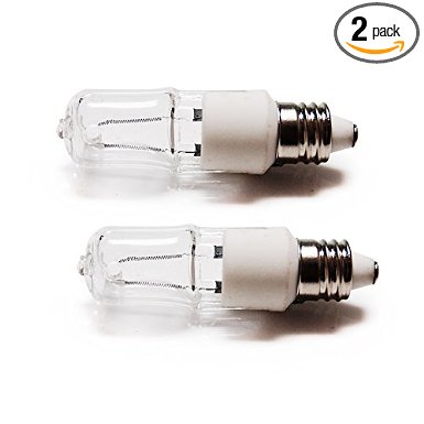Triangle Bulbs T10401-2 120V 75W E11 Base Mini Candelabra Halogen Light Bulbs Pack of 2 Clear