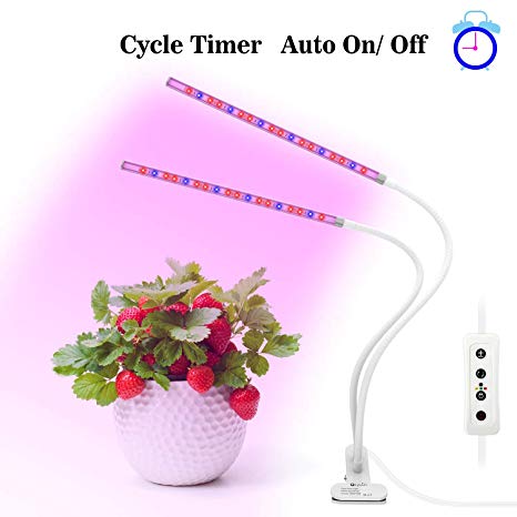 OxyLED LED Grow Lights for indoor Plant, Flexible 360° Plant Grow Lamp with Clip,36 LED Red/Blue Spectrum 5 Dimmable Levels for Indoor Hydroponic Greenhouse Gardening Office Plant [Energy Class A  ]