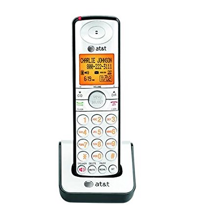AT&T CL80109 DECT 6.0 Cordless Phone Accessory Handset, Silver/Black (Accessory handset only)
