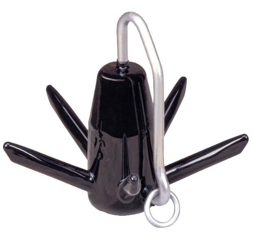 Greenfield Products 614-B Marine Black Coated Richter Anchor - 14 Pound Capacity