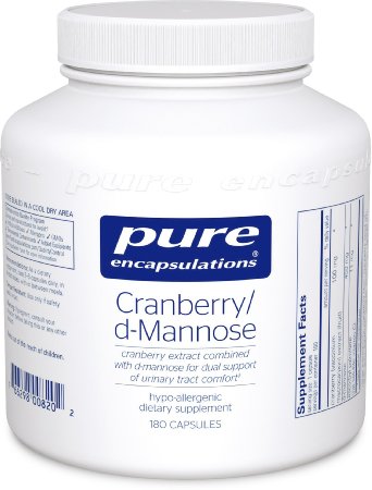 Pure Encapsulations - Cranberry / D-Mannose - Hypoallergenic Supplement to Support Urinary Tract Health - 180 Capsules