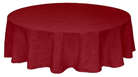 Bardwil Linens Brussels 60"x84" Oval Tablecloth, Scarlet