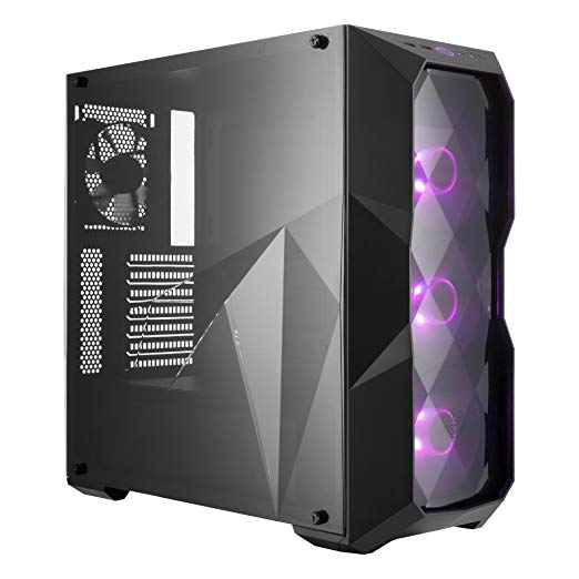 Cooler Master MasterBox TD500 ATX Mid Tower Case with Three Dimensional Diamond-Cut Design and RGB Fans