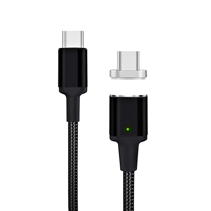 LEFON Magnetic USB C to Type C Cable Support Data Transfer, Nylon Braided PD Fast 3.1 Charging MagSafe Cable Compatible with USB C Laptop/Mobile Devices