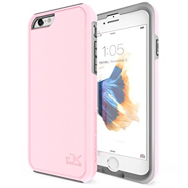iPhone 6S Case, Genix Case Armor Series Dual Layer Premium Protective Case for Apple iPhone 6 (2014) / iPhone 6S (2015) - Pink/ Gray
