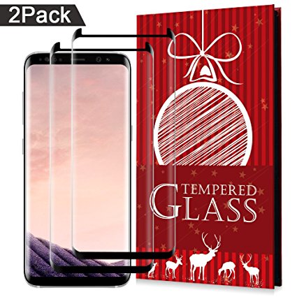 Samsung Galaxy S8 Plus Screen Protector,AOFU Full Coverage HD Clear Film Tempered Glass Screen Protector (2 Pack)