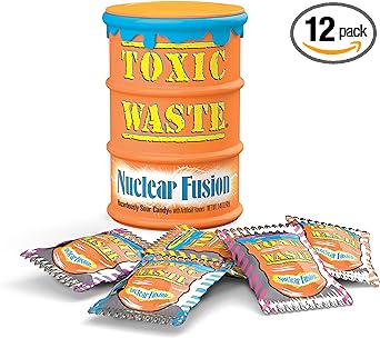 TOXIC WASTE Nuclear Fusion Drum Sour Candy 42 g, Pack of 12,09TWNFO